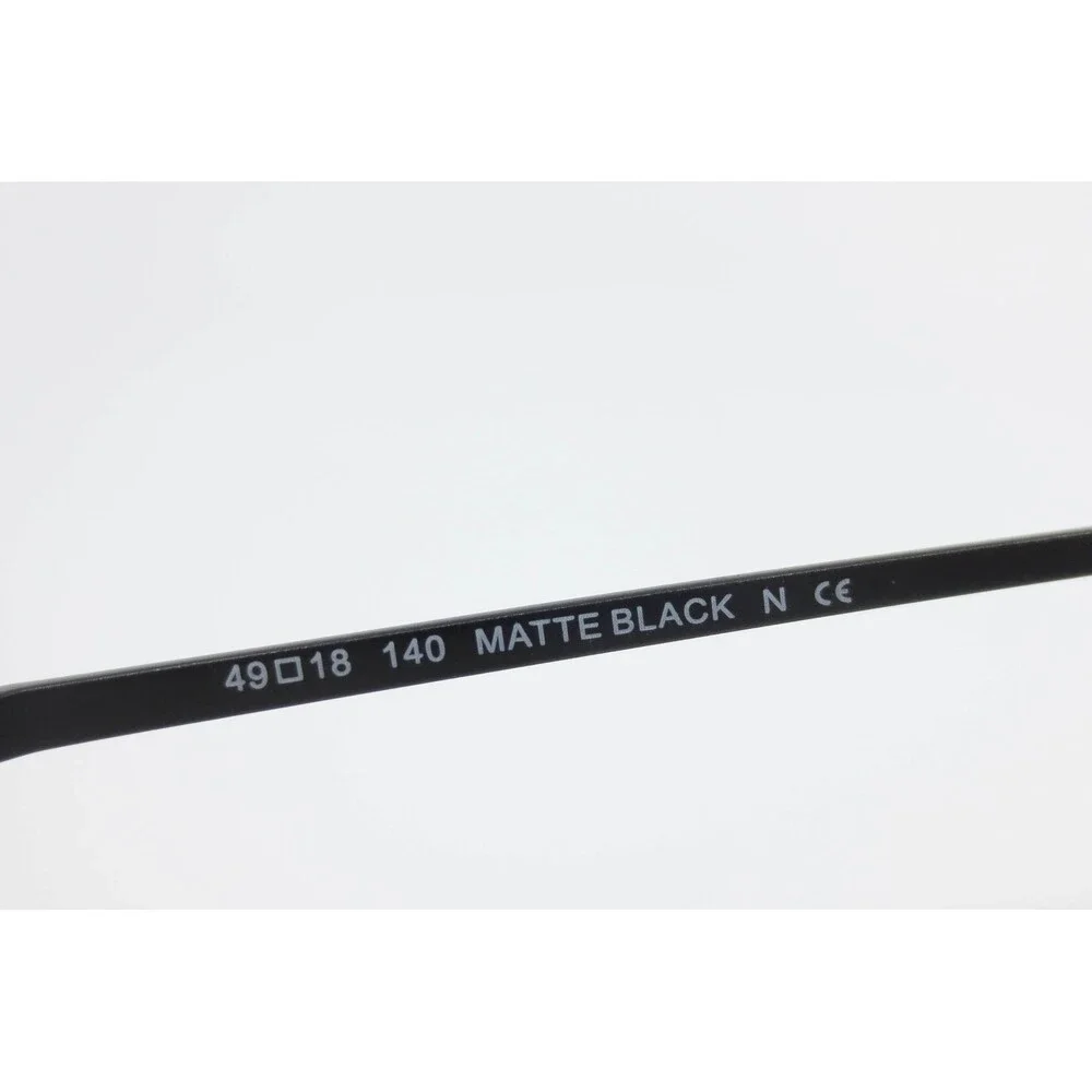 Matte Black Oval Metal Eyeglass Frames TB411 49-18-140 Tortoise Tips
